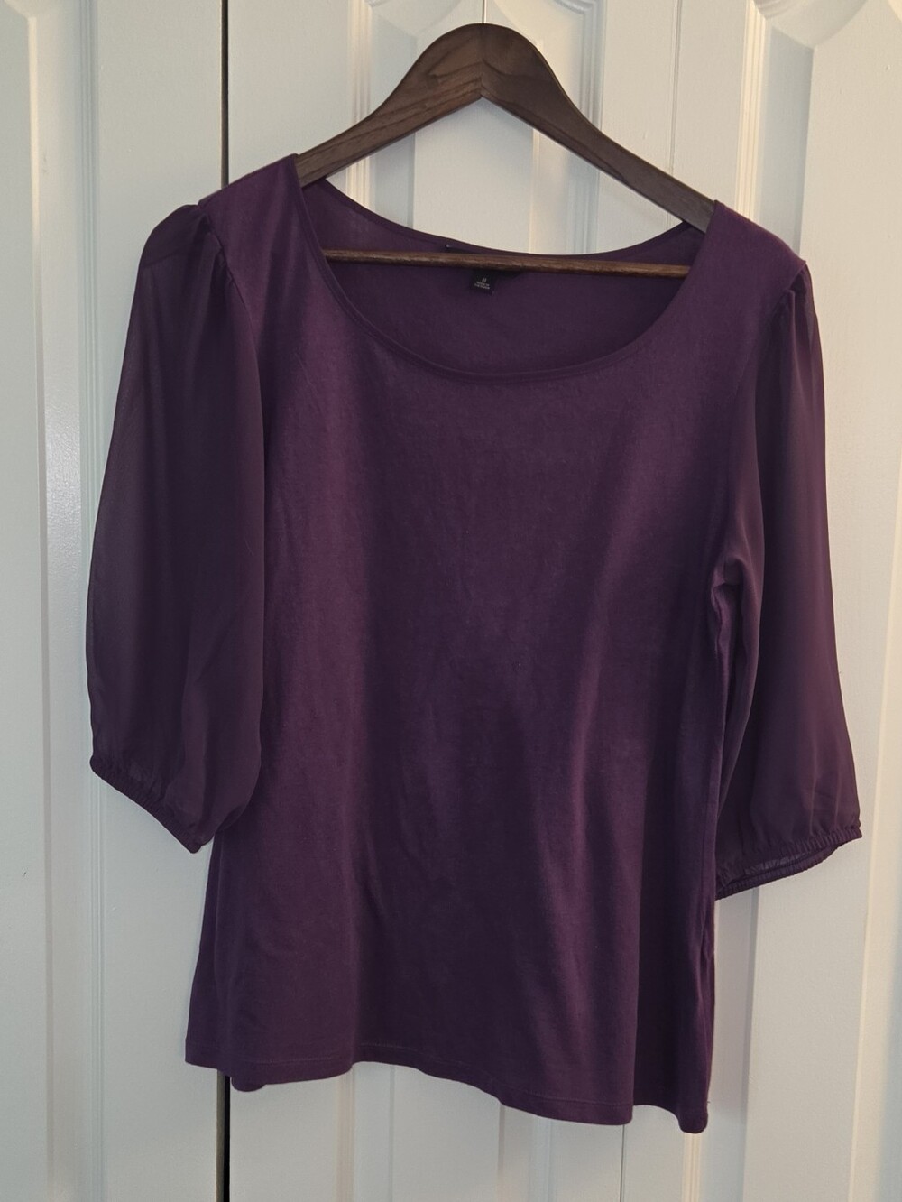 Banana Republic Purple Scoop Neck Women's Top Womens Size M